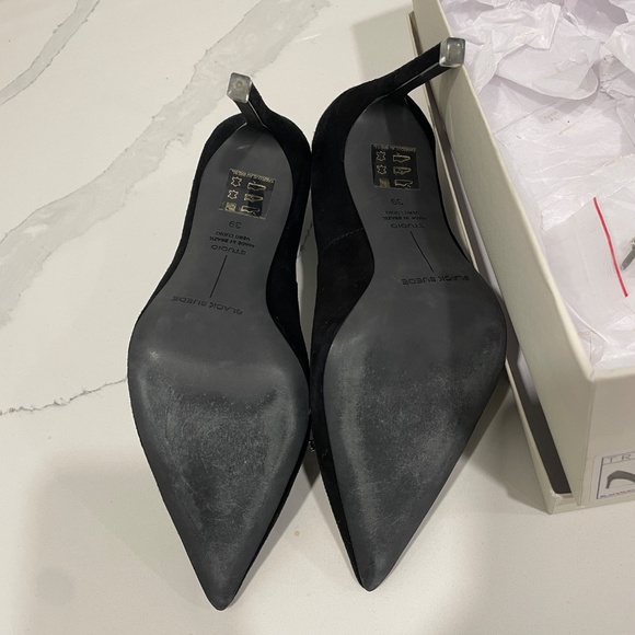 Black Suede Studio Pump - Picture 3 of 3